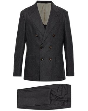 Eleventy Double Breasted Suits - Nero