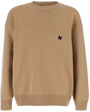 MSGM Round-Neck Knitwear - Marrón