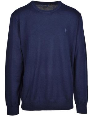 Polo Ralph Lauren Wol Pullover Sweater - Blauw