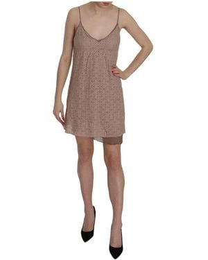 Pink Memories Short Dresses - Brown