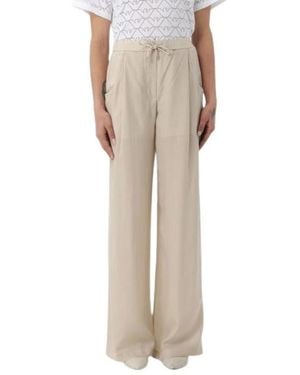 Emporio Armani Wide Trousers - Natural
