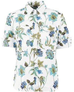 Fay Short Sleeve Shirts - Blue