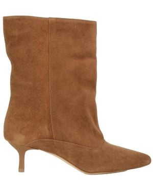 GISÉL MOIRÉ Heeled Boots - Marrón