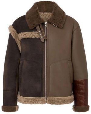 Moschino Leather Jackets - Marron