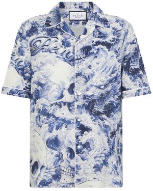 Philipp Plein Short Sleeve Shirts - Blue