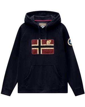 Napapijri Hoodies & Sweatvesten ,Blauw ,Katoen Archive Sweat Hoodie