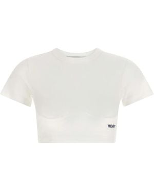 The Attico Cropped T-Shirt - Wit