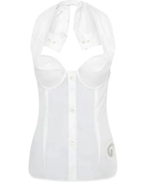 Marine Serre Blouses - Blanco