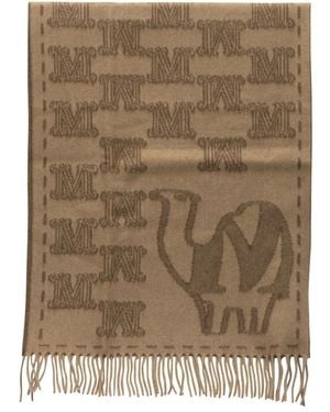 Max Mara Jacquard Cashmere Stole - Natur