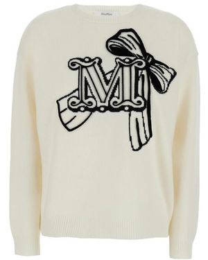 Max Mara Round-Neck Knitwear - Blanco