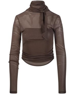 Lemaire Overhemden ,Bruin ,Ballerina Foulard Top