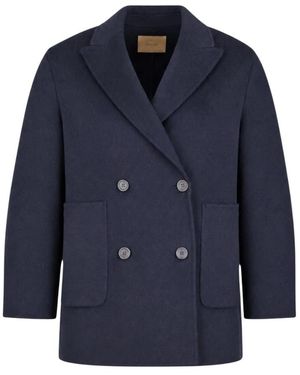 Twinset Double-Breasted Coats - Azul