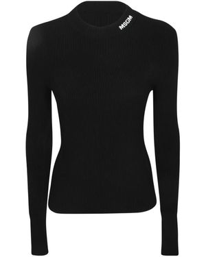 MSGM Round-Neck Knitwear - Negro