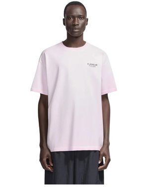 flâneur Tops ,Roze ,Katoen Sound & Design Studio Lid T-Shirt - Paars