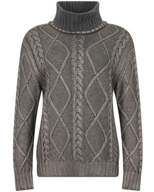 Herno Pullover Mit Hohem Kragen - Grau