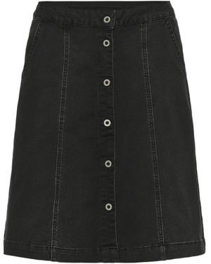 Cream Denim Skirts - Black