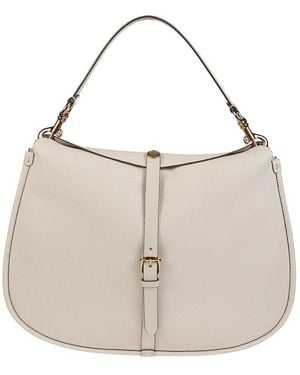 Etro Tassen ,Leer Maxi Pony Bag - Wit