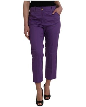 Bencivenga Cropped Trousers - Purple