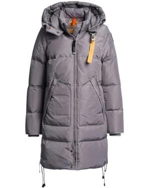 Parajumpers Jassen ,Grijs ,Nylon Long Bear Parka Met Capuchon