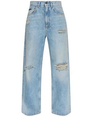 Dolce & Gabbana Jeans ,Blauw ,Katoen Jeans Met Vintage-Effect