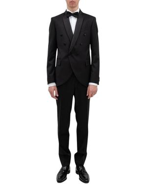 Corneliani Kostuums ,Zwart ,Enkelrijige Pakken