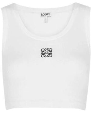 Loewe Sleeveless Tops - White