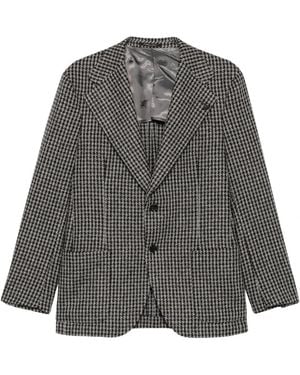 Gabriele Pasini Blazer Met Visgraatpatroon, Enkele Rij Knopen - Grijs
