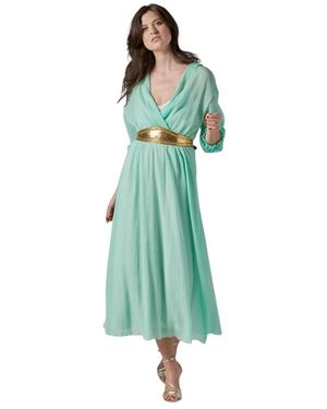 Pomandère 3/4 Arm Kleid - Grün