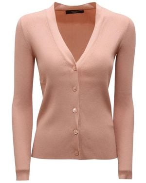 Max Mara Truien & Vesten ,Roze ,Polyester Gabriel Cardigan