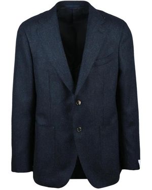 Caruso Giacca Stondata - Blauw