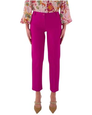 Marella Cropped Trousers - Pink