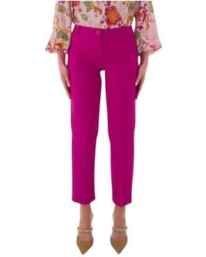 Marella Cropped Trousers - Pink