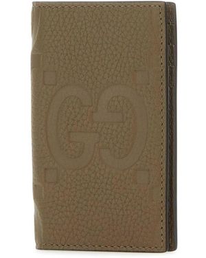 Gucci Gg Monogram Canvas Bifold Wallet - Groen