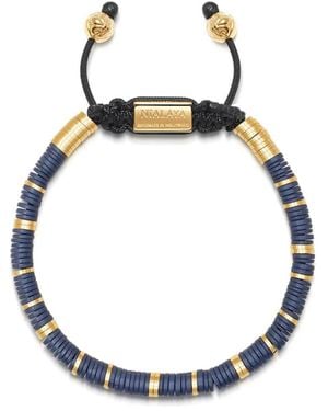 Nialaya #39;S Beaded Bracelet With And Disc Beads - Blauw