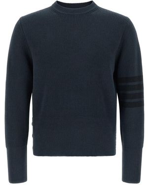 Thom Browne Round-Neck Knitwear - Blue