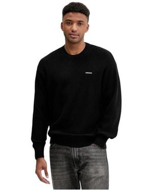 Guess Round-Neck Knitwear - Black