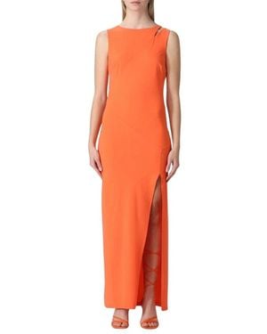 Patrizia Pepe Elegantes Korallen Maxikleid - Orange