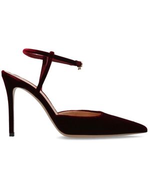 Gianvito Rossi Velsyra Velours Schoenen Met Hak - Bruin