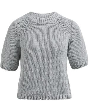 Yaya Round-Neck Knitwear - Grigio