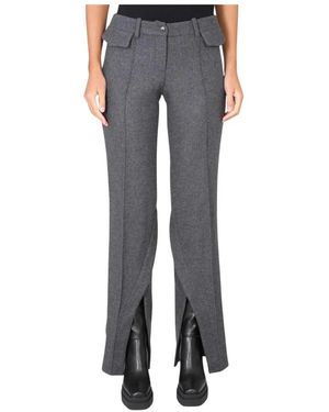 The Mannei Straight Trousers - Blue