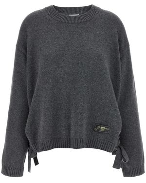 Ganni Round-Neck Knitwear - Grey