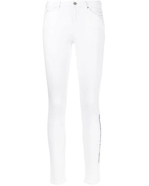 KARL LAGERFELD Jeans ,Wit ,Katoen Logo Borduur Broek