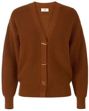 Elisabetta Franchi Cardigans - Marrón