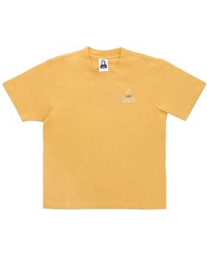 Huf Relax Tee X-Girl Mosterd T-Shirt - Geel