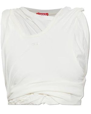 DIESEL Sleeveless Tops - Blanco