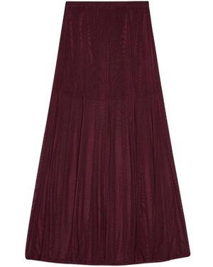 REMAIN Birger Christensen Rokken ,Bruin ,Polyester Elegante Mesh Geplooide Midi Rok - Paars