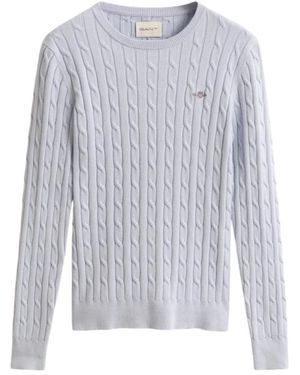 GANT Rondgebreide Trui - Blauw