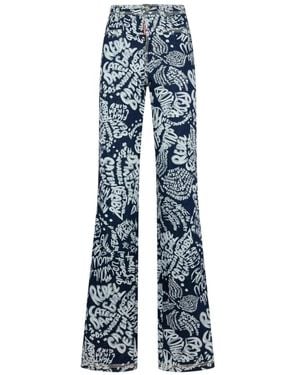 DSquared² Wide Trousers - Bleu