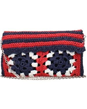Miu Miu Raffia Clutch Tassen - Rood