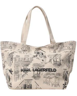 Karl Lagerfeld Tote Bags - Metallizzato